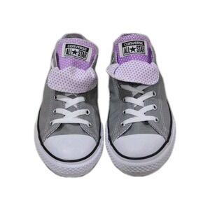 Converse Chuck Taylor Double Tongue‎ Dolphin/Fuschia Girl's Sneakers Sz 3 #1028